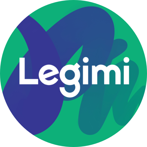 okrągłe logo z napisem Legimi